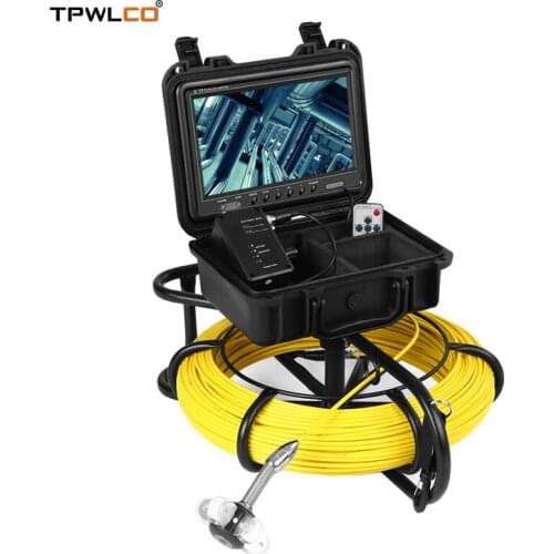 Diameter 23mm Industrial Drain Camera 20m Cable 9inch Color Sewer Camera Recorder Endoscope Inspection System With DVR