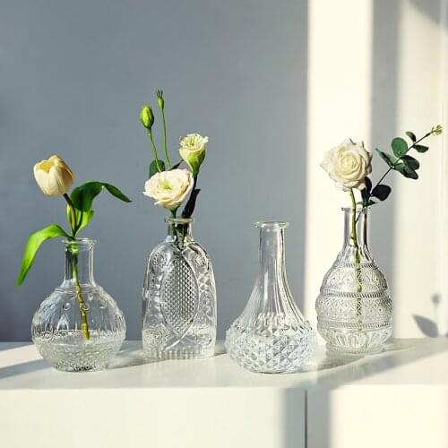 Transparent Glass Vases Dried Flowers Arrangement Flower Pot Home Decor Decoration For Living Room Dining Table Nordic Vase ваза