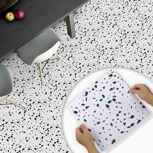 Removable Self-adhesive Decals Bedroom Kitchen Refurbished Sticker Tile Floor Decoration Terrazzo Floor Wallpaper Waterproof PVC