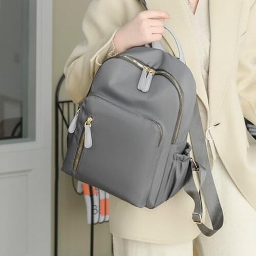 Gray Women Backpack High Quality Waterproof Oxford School Bags Female Small Bagpack Teenagers Girls Travel Rucksack Lady Mochila