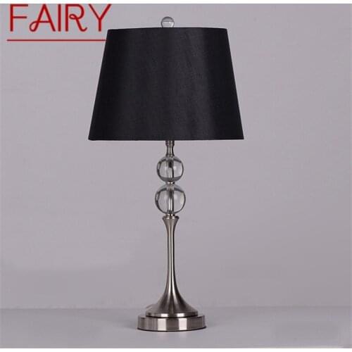 FAIRY Simple Table Lamp Modern LED Crystal Decorative Desk Light for Home Bed Room Bedside