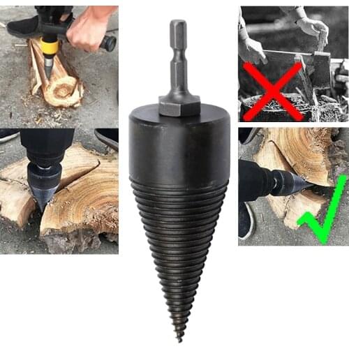 Firewood Cutting Drill Bits Power Tool Drill Bit Wood Splitter Screw Cones Splitting Bit Wood Drill 32/42MM For Electric Drill