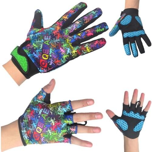 Qepae Bicycle Cycling Full Finger Gloves Outdoor Semi - finger Short Finger Gloves Half Finger Gloves Cycling Equipment