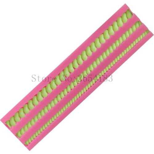 Rope Shape Lace Silicone Fondant Soap 3D Cake Mold Cupcake Jelly Candy Chocolate Decoration Baking Tool Moulds FQ3311