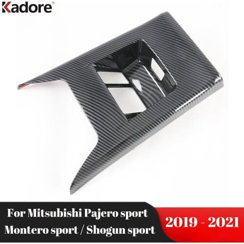 For Mitsubishi Pajero sport/Montero sport/Shogun sport 2019-2021 Carbon Fiber Car Interior Rear Seat Air Vent Outlet Cover Trim