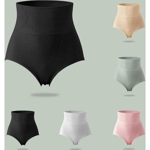 Women High Waist Cotton Panties Underwear Ladies Breathable Lift Up Panties Solid Color Briefs Safety Short pants Slim Fit