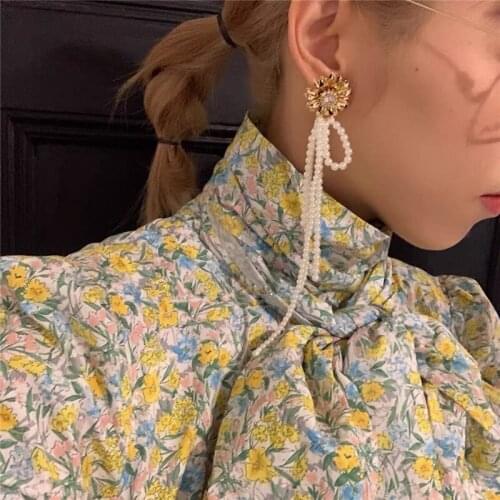 TIMEONLY Unique Design Star Wheel Drop Earring Bling Bling Rhinestones Chain Earrings for Women Female Elegant Party Jewellery