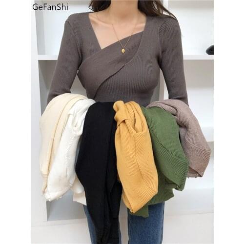 Fashion 2021 New Spring Autumn Women Sweater Knitted Long Sleeve O-Neck Sexy Slim Office Lady Button Casual Sweaters Tops