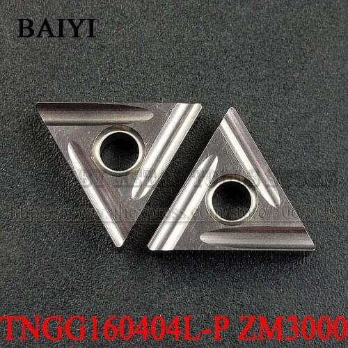 10pcs TNGG160404L-P ZM3000 TNGG160404 Metal Ceramic carbide inserts Turning tools blades Triangle slotted external turning tool