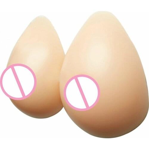 2400g Waterdrop Silicone Fake Breast Form Soft Boobs Bionic Skin Crossdresser Transgender Queen Transvestite Mastectomy Bra