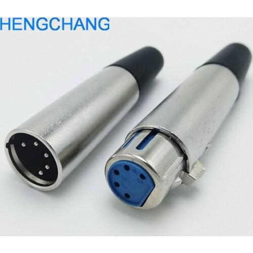 5pin XLR Connector male and female for Audio Loudspeaker Amplifier connector 10pcs