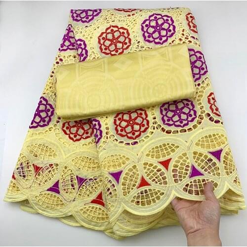 African Guinea Bazin Brocade Damask Fabric With Embroidery Swiss Lace For Femme Robe Bazin Riche Brode Fabric 5Yard/Set Sewing