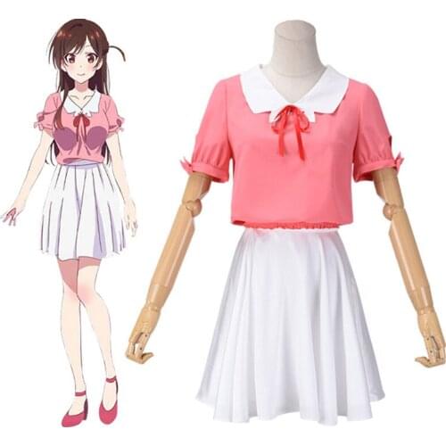 Girlfriend Cos Clothing Cos Womens Daily Short-sleeved Skirt Summer Student Style Clothing Halloween Costumes for Women