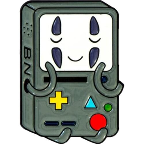 No face BMO mashup badge cartoon Adventure Time parody