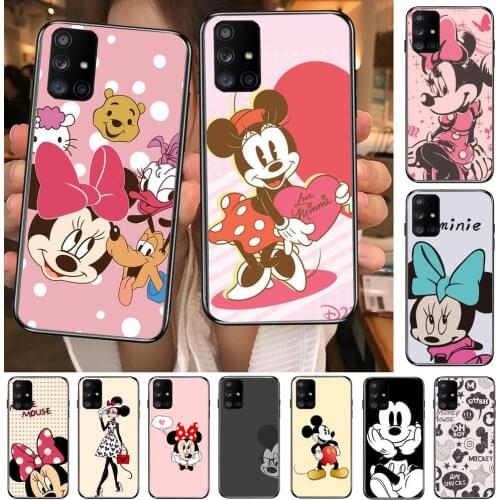 Smile Minnie Mouse Phone Case Hull For Samsung Galaxy A50 A51 A20 A71 A70 A40 A30 A31 A80 E 5G S Black Shell Art Cell Cove