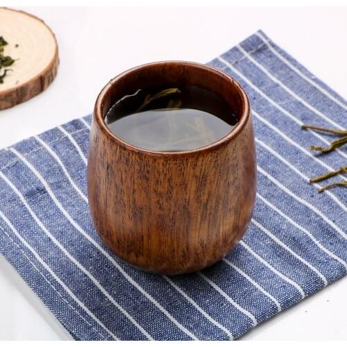 Wood Drinkware Natural Jujube Wooden Cup Kitchen Accessories Tea Cup Drinking Cup Water Coffee Cup Primitive Handmade