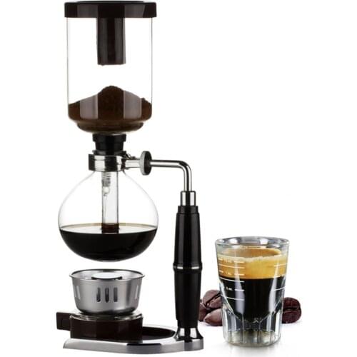 Home Style Siphon coffee maker Tea Siphon pot vacuum coffeemaker glass type coffee machine filter 3 cup 5 cups espresso machine