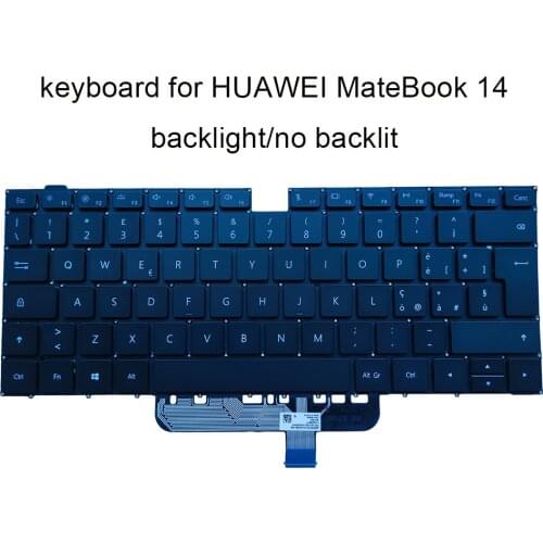 Italian laptop backlit Keyboard for Huawei MateBook D 14 KLW-W19 W29 D14 NBL-WAQ9L NBB-WAP9R Boh-WAQ9R IT keyboards 9Z.NG2BN.00E