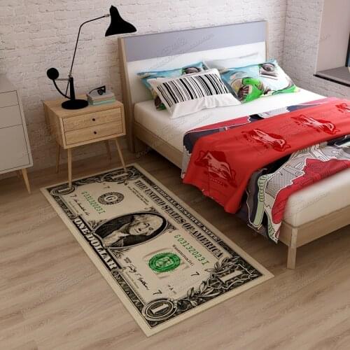 Creative Strip Bedroom Bedside Dollar Carpet Rectangular Personality Corridors Hallway Bay Window Non-Slip Floor Mat