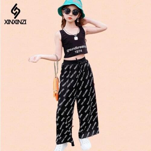 Summer Baby Girls Clothes Outfits Children sets Short Sweatshirts T-shirts Vest Wide Leg pants 3 4 5 6 7 8 9 10 11 12 13 Years