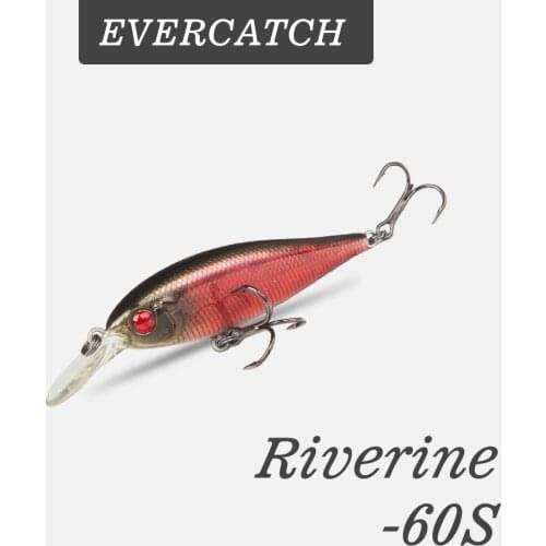 Evercatch Riverine 60mm/5g mini casting jerkbait sinking minnow rattlin wobblers fishing lures for trout bass perch pike catfish