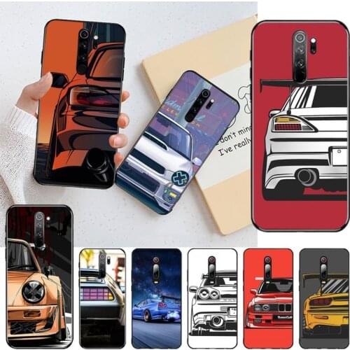 Cartoon Car JDM Tail Light Phone Case for Redmi 9A 8A 7 6 6A Note 9 8 8T Pro Max Redmi 9 K20 K30 Pro