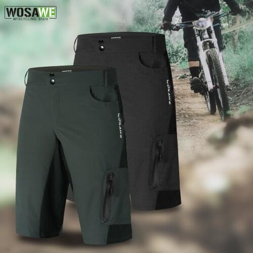 WOSAWE Mens Cycling Shorts MTB Bike Shorts Road Bike Bicycle MTB Mountain Downhill Shorts Running Bicycle Riding Shorts