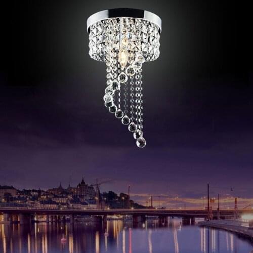 New Modern Aisle Lamp Luxury Surface Mounted Raindrop Crystal Ceiling Light For Indoor Balcony Corridor Hallway Lighting CL176