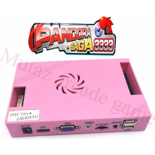 Pandora Saga Box 3333 in 1 Arcade Game Board Family Version HD Video HD VGA output Multigame Support 3 4 Players games