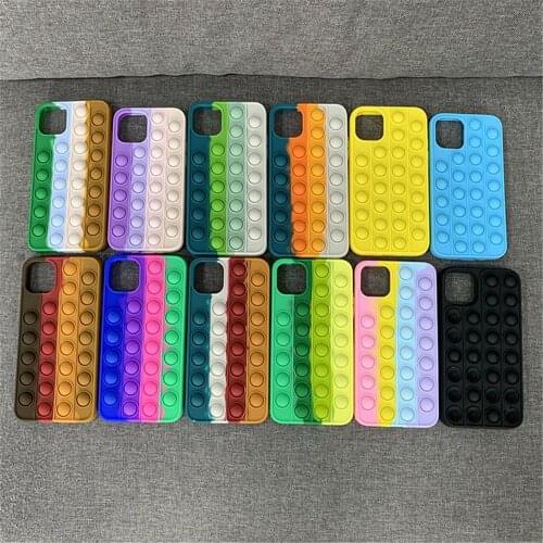 Pop Phone Case Silicon Design Cover Push Popper On Bubble Poppet Sensory Dimple Fidget Toys for iPhone 11ProMax