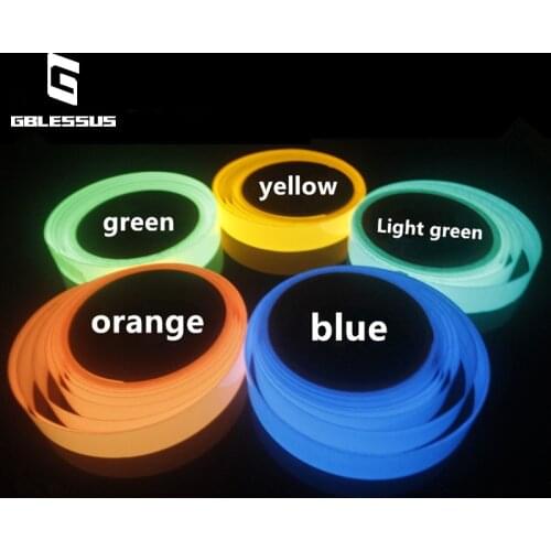 Rainbow Luminous Tape Self-adhesive Paper Luminous Fluorescent Dark Eye-catching Night Warning Yellow Blue Orange Green
