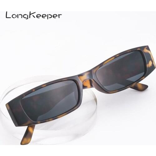 Vintage Rectangle Sunglasses Women Brand Designer Small Frame Sun Glasses Ladies Retro Black Eyewear Narrow Sunglass UV400