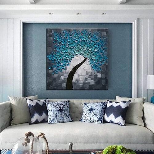 Modern Abstract Painting Hand-Painted 3D Flowers Oil Painting On Canvas Home Interior Decor Wall Art For Living Room Unframed