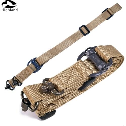 Tactical Hunting Rifle Nylon Multifunctional Survival Sling Swivels with QD Metal Buckle Gun Belt