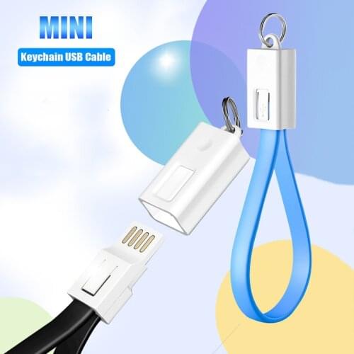 Keychain USB For Type C Cable for Samsung S9 S8 Plus For Android 20CM Fast Charge Data Cable for Xiaomi mi 8 USB Cord Cables