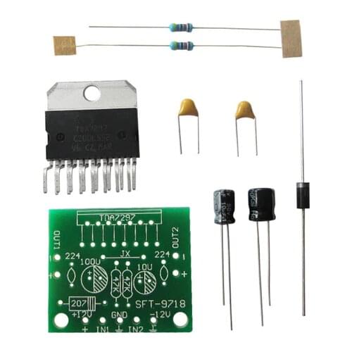1kit TDA7297 amplifier board spare parts dc 12v grade 2.0 dual audio encoding 15w electronic diy kit