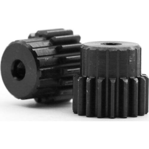 1 Module Spur Gear With Step 15 18 20 24 25 30 Teeth 45# Steel Convex Gear Black Surface 1/2pcs