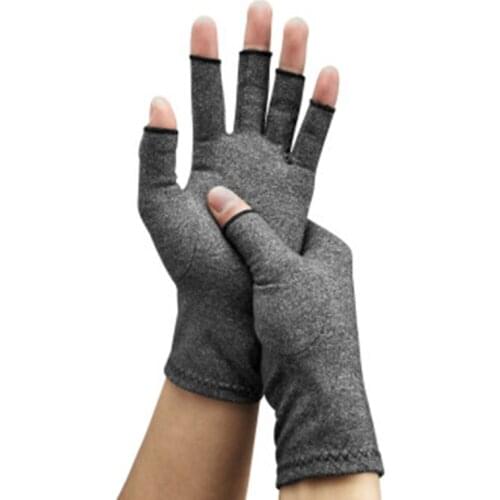 1 Pair Womens Mens Therapy Compression Gloves Hand Arthritis Joint Pain Relief Half Full Finger Therapy Gloves