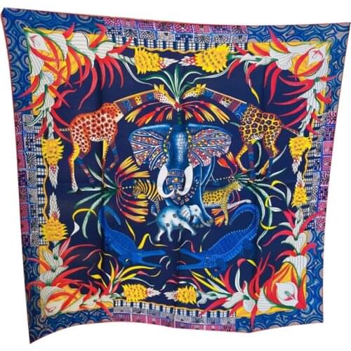 100% Mulberry* Silk Scarf 90*90cm Designer Silk Scarf Hand Rolled Edges Foulard 90x90 Natural Silk *Mulberry Scarfs