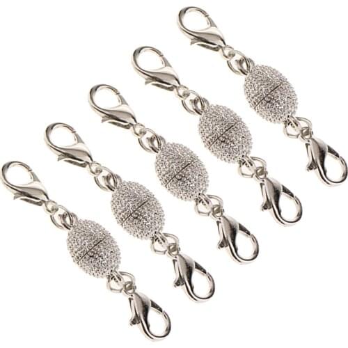 5 Pieces Oval Ball Lobster Magnetic Clasps Jewelry DIY Finding Crafts Necklace Bracelet