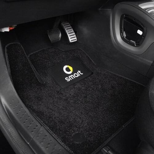 Car Plush carpet foot pad anti-dirty pad For Mercedes SMART 453 fortwo Car Interior Protect non-slip mat decoration Accessories