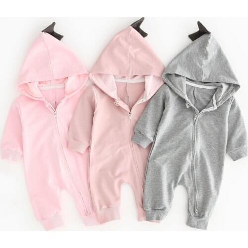 Toddler Baby Dinosaur Romper Long Sleeve Animal Hoodies Sweatshirt Kids Boy Zipper Front Open One Piece Fall Winter Clothes