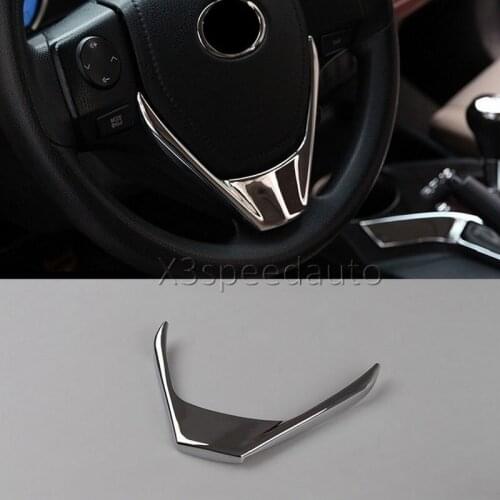 For TOYOTA RAV4 2013-17 Steering Wheel Cover Trim 1pcs Chrome Car-styling