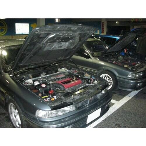 For 1988-1992 Mitsubishi ETERNA carbon hood E3 Sedan Front Hood Bonnet Gas Struts Lift Support Shock Damper Carbon Fiber