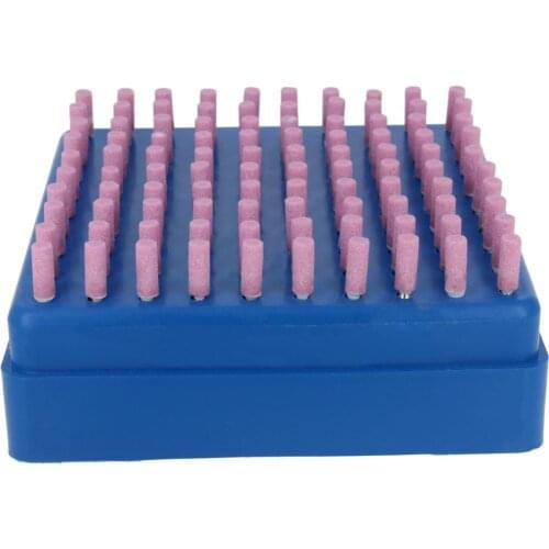 Chrome Corundum Grinding Heads Tools 3*4/3*3/3*12/3*10mm Cone/Cylindrical/Peach Tip/Spherical/Box 2.35mm Handle Set Sand Metal