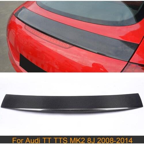 Carbon Fiber Rear Trunk Spoiler Wing for Audi TT TTS MK2 8J 2008 - 2014 Car Rear Trunk Boot Lid Lip Wing Spoiler FRP Black