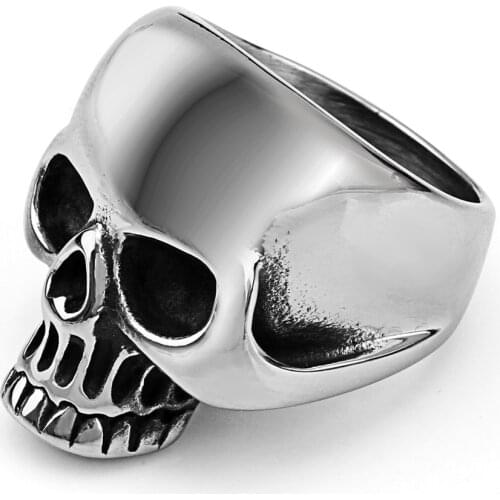 Skull Rock Rings Wholesale Fashion Big Men Ring 316 Stainless Steel Rings For Men Jewelry