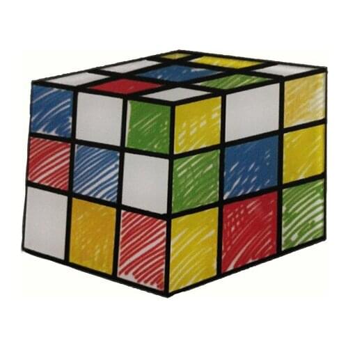 Colorful Womens Brooch pin Vintage Magic Cube Lapel Pins Cute Scarf Buckle Jewelry Badges Hat Bag Accessories Wholesale