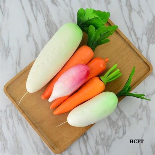 Simulation turnip radish Carrot model dining room hall hotel restaurant store shop decoration artificial fake vegetables props
