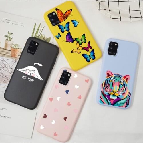 Cartoon Case Bumper For Samsung A51 TPU Cute Silicone For Samsung Galaxy A51 A71 A31 Back Cover A 51 71 4G A 31 Butterfly Girl